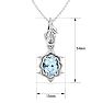 Aquamarine Necklace: 3/4 Carat Aquamarine Necklace Image-5