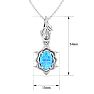 Blue Topaz Necklace: 1 Carat Blue Topaz Necklace Image-5