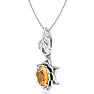 Citrine Necklace: 3/4 Carat Citrine Necklace Image-2