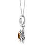 Citrine Necklace: 3/4 Carat Citrine Necklace Image-3