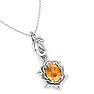 Citrine Necklace: 3/4 Carat Citrine Necklace Image-4