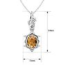 Citrine Necklace: 3/4 Carat Citrine Necklace Image-5