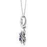 1 Carat Oval Shape Mystic Topaz Necklace In 14 Karat White Gold, 18 Inches Image-3