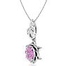 Pink Topaz Necklace: 1 Carat Pink Topaz Necklace Image-2