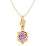 Pink Topaz Necklace: 1 Carat Pink Topaz Necklace Image-1