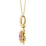 Pink Topaz Necklace: 1 Carat Pink Topaz Necklace Image-3