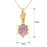Pink Topaz Necklace: 1 Carat Pink Topaz Necklace Image-5