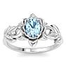 Aquamarine Ring: 3/4 Carat Aquamarine Ring Image-1