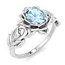 Aquamarine Ring: 3/4 Carat Aquamarine Ring Image-2