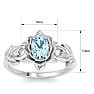 Aquamarine Ring: 3/4 Carat Aquamarine Ring Image-5