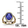 1 3/4 Carat Oval Shape Tanzanite and Halo Diamond Ring In 14 Karat Yellow Gold

 Image-5