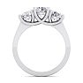 2 Carat Three Diamond Ring In Platinum Image-4