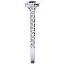 1 Carat Marquise Shape Sapphire and Halo Diamond Ring In 14 Karat White Gold Image-4
