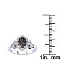 3/4 Carat Oval Shape Mystic Topaz and Halo Diamond Vintage Ring In 14 Karat White Gold Image-5