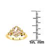 1 Carat Oval Shape Morganite and Halo Diamond Vintage Ring In 14 Karat Yellow Gold Image-5