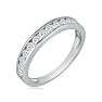 1/2 Carat Diamond Wedding Band In 14 Karat White Gold Image-2