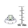 1 Carat Green Amethyst and Halo Diamond Vintage Ring In 14 Karat White Gold Image-5