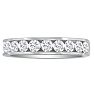 1 Carat Diamond Wedding Band In 14 Karat White Gold Image-1