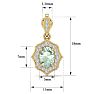 1 2/3 Carat Oval Shape Green Amethyst and Diamond Dangle Earrings In 14 Karat Yellow Gold Image-5