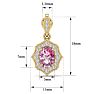 Pink Gemstones 2 1/4 Carat Oval Shape Pink Topaz and Diamond Dangle Earrings In 14 Karat Yellow Gold Image-5