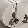 1 3/4 Carat Oval Shape Sapphire and Diamond Necklace In 14 Karat White Gold, 18 Inches Image-7