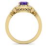 1 1/3 Carat Oval Shape Amethyst and Diamond Ring In 14 Karat Yellow Gold Image-3