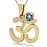 1/3 Carat Mystic Topaz Om Necklace In 14 Karat Yellow Gold, 18 Inches Image-2
