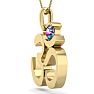 1/3 Carat Mystic Topaz Om Necklace In 14 Karat Yellow Gold, 18 Inches Image-3