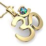 1/3 Carat Mystic Topaz Om Necklace In 14 Karat Yellow Gold, 18 Inches Image-4