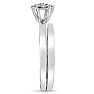 Cheap Engagement Rings, 1/8ct Petite Diamond Bridal Set in 10K White Gold Image-4