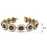 Garnet Bracelet: Garnet Jewelry: 24 Carat Oval Shape Garnet and Halo Diamond Bracelet In 14 Karat Yellow Gold, 7 Inches Image-4