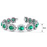 19 Carat Oval Shape Emerald and Halo Diamond Bracelet In 14 Karat White Gold, 7 Inches Image-4