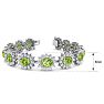 22 Carat Oval Shape Peridot and Halo Diamond Bracelet In 14 Karat White Gold, 7 Inches Image-4
