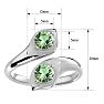 1 Carat Two Stone Green Amethyst Ring In 14 Karat White Gold Image-5