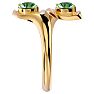 1 Carat Two Stone Green Amethyst Ring In 14 Karat Yellow Gold Image-4