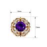 1 1/2 Carat Amethyst and Diamond Antique Stud Earrings In 14 Karat Yellow Gold Image-5