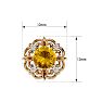 1 1/2 Carat Citrine and Diamond Antique Stud Earrings In 14 Karat Yellow Gold Image-5