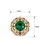 1 3/4 Carat Emerald and Diamond Antique Stud Earrings In 14 Karat Yellow Gold Image-5