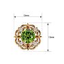 1 3/4 Carat Peridot and Diamond Antique Stud Earrings In 14 Karat Yellow Gold Image-5