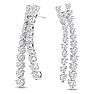 4 Carat Diamond Drop Earrings In 14 Karat White Gold Image-1