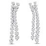 4 Carat Diamond Drop Earrings In 14 Karat White Gold Image-2