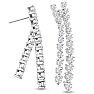 4 Carat Diamond Drop Earrings In 14 Karat White Gold Image-3