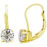 2 Carat Diamond Leverback Earrings In 14 Karat Yellow  Gold Image-1