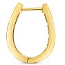1/4 Carat Diamond Hoop Earrings In Yellow Gold Over Sterling Silver, 1/2 Inch Image-5