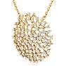2 1/2 Carat Diamond Medallion Necklace In 14K Yellow Gold, 18 Inches Image-2