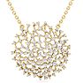 2 1/2 Carat Lab Grown Diamond Medallion Necklace In 14K Yellow Gold, 18 Inches Image-1