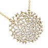 2 1/2 Carat Lab Grown Diamond Medallion Necklace In 14K Yellow Gold, 18 Inches Image-3