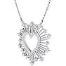 1/2 Carat Lab Grown Diamond Heart Necklace In 14 Karat White Gold, 18 Inches Image-2