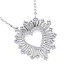 1/2 Carat Lab Grown Diamond Heart Necklace In 14 Karat White Gold, 18 Inches Image-4