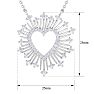 1/2 Carat Lab Grown Diamond Heart Necklace In 14 Karat White Gold, 18 Inches Image-5